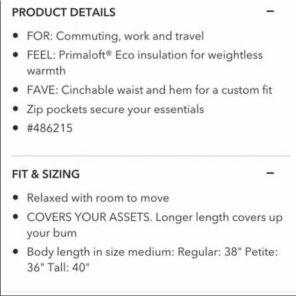 Athleta Jacket Summit Insulated Parka, Black Medium Athleisure Layering Workout - Picture 5 of 16